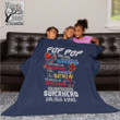 Amazing Birthday Gift For Dad Uncle And Grandpa Superhero Printed Fleece Blanket