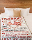 Fox To My Husband Never Forget That I Love You Fleece Blanket