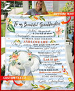 Custom Text Name For Granddaughter From Grandma - Elephant - Remember To Be Awesome Fleece Blanket