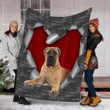 Customs Blanket Bullmastiff Dog Blanket - Fleece Blanket