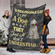 Customs Blanket Komondor Dog Blanket - Valentines Day Gifts - Fleece Blanket