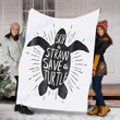 Custom Blanket Skip A Straw Save A Turtle Blanket - Fleece Blanket