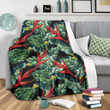 Bird Of Paradise Palm Tree Pattern Print Design Fleece Blanket