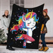 Custom Blanket Ballet Dancer Unicorn Blanket - Perfect Gift For Son - Fleece Blanket