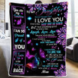 Mom To Daughter Blanket - Never Forget That I Love You - Fleece Blanket For Daughter From Mom, Best Gift For Birthday, Christmas