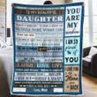 Mom To Daughter - Be Positive & Regret Nothing - Blanket