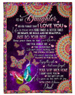 Life Gave Me The Gift Of You Dad To Daughter Fleece Blanket