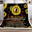 (Cd5) Sunflower Blanket - Grandpa To Granddaughter - Be Brave Have Courage And Love Life