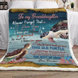 (Qh8) Turtle Blanket - Grandpa To Granddaughter - This Old Turtle