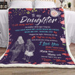 (Xh271) Customizable Family Blanket- Mom To Daughter- I Love You