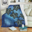 Sea Turtle Moosfy Soft Warm Fleece Blanket Happy Birthday Gift Perfect For Bed, Sofa, Couch