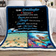 (Cd88) Lhd Turtle Blanket - To My Granddaughter - You Are Braver
