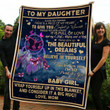 Daughter Blanket - Butterfly & Dreamcatcher Cozy Fleece Blanket, Sherpa Blanket