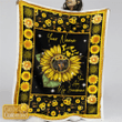 Dachshund Sunflower Personalize Custom Name Blanket