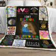 I Can'T Stay At Home I'M A Social Worker - Black Woman Sofa Throw Blanket 