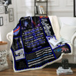 Mom To Son Police Officer Sofa Throw Blanket 