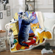 Cute Cats Gs-Cl-Nc0807 Fleece Blanket