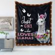 Just A Girl Who Loves Llama Xa1802225Cl Fleece Blanket