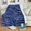 Black Blue Zebra Gs-Cl-Kc1707 Fleece Blanket
