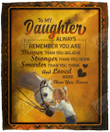 To My Daughter Always Remember You Are Braver Gs-Cl-Dt1303 Fleece Blanket