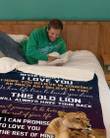 Custom Name Lion Grandma Gift For Grandson Jonny Love You Sherpa Blanket