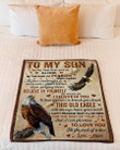 Eagle To Son This Old Eagle Will Always Have Your Back Fleece Blanket Sherpa Blanket