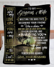 Falling In Love With You I Had No Control Husband Gift For Wife Sherpa Blanket