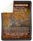 I Love You The Most Wife Gift For Husband Fleece Blanket Sherpa Blanket