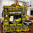 Grandfather Forklift Truck Personalized Quilt Blanket Bbb060614Sm