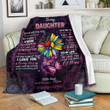 To My Daughter From Mom Fleece Blanket | Adult 60X80 Inch | Youth 45X60 Inch | Colorful | Bk2111