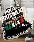 Proud Husband Of Awesome Mexican Wife Love Special Couple Valentine Gift Fleece Blanket