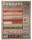 Find Something Good In Every Day Grandma To Granddaughter Fleece Blanket Fleece Blanket