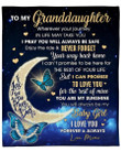 Daughter Half Moon Promise To Love You For The Rest To Granddaughter Fleece Blanket Sherpa Blanket
