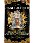 Grandma Gift To Granddaughter You Are My Sunshine Fleece Blanket Window Curtain