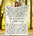 
	Personalized Blanket For Christmas, 50 Reasons I Love You Blanket, Gift To Loved Dad, Uncle, The Love Of My Life, Amazing Husband, Best Friend, Loyal, Birthday Gift