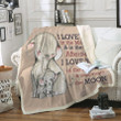 Elephant I Love You Xa2101685Cl Fleece Blanket
