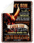 To My Son I Love You Yq2001014Cl Fleece Blanket