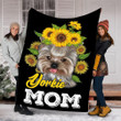
	Yorkie Mom Sunflower Yorkie Dog Blanket - Gift For Mother'S Day - Fleece Blanket