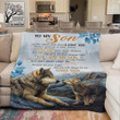 You'Ll Always Be My Baby Boy Dad To Son Fleece Sherpa Blanket