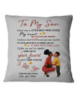 Mom To My Son Keep In Your Heart Fleece Blanket Pillow Cover