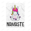 Cute Namaste Unicorn Yoga Pose Funny Unicorns Tee Xa1301322Cl Fleece Blanket