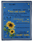 Sunflower Lovely Message From Nah Nah Gifts For Granddaughters Fleece Blanket