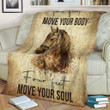 Four Feet Move Horses Soul Yw0701446Cl Fleece Blanket