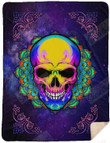 Colorful Skull Xa0601401Cl Fleece Blanket