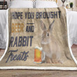 Rabbit Yu0501242Cl Fleece Blanket