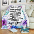 Dad To My Daughter Flower Xa0601703Cl Fleece Blanket