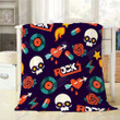 Skull And Roses Gs-Cl-Dt2506 Fleece Blanket