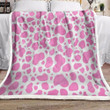 Pink And White Cow Xa0701730Cl Fleece Blanket