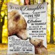 Bear To My Daughter Never Forget That I Love You Th0401519Cl Fleece Blanket