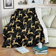 Gold Deer Pattern Gs-Cl-Dt1903 Fleece Blanket